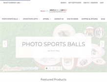 Tablet Screenshot of personalizedsportsballs.com